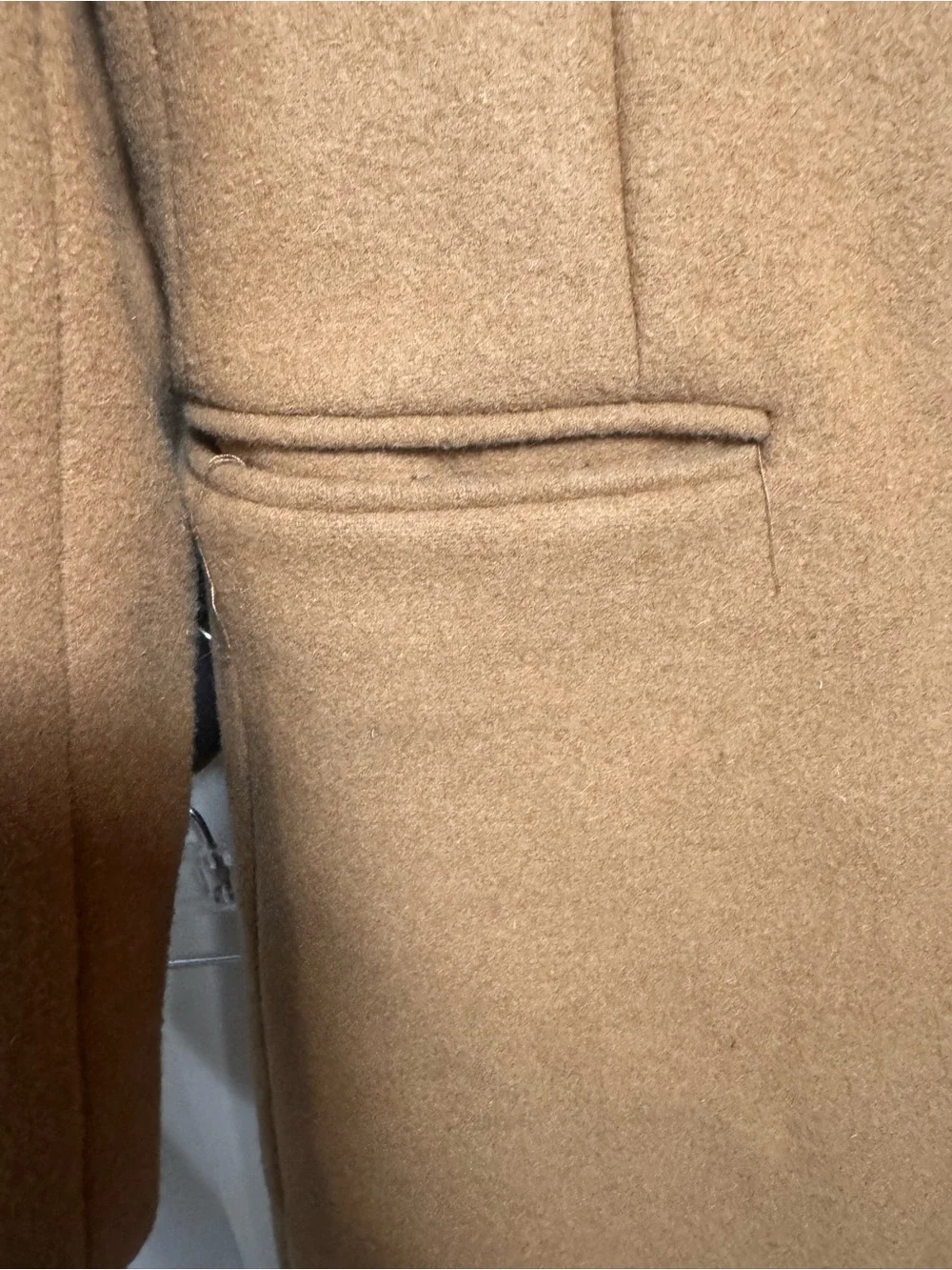 J.CREW Men’s Brown Wool Blend Long Overcoat Button Front Notch Lined 40